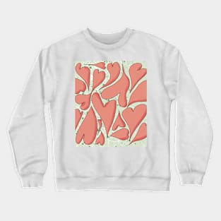 Valentine’s Day Distorted Hearts Pattern Crewneck Sweatshirt